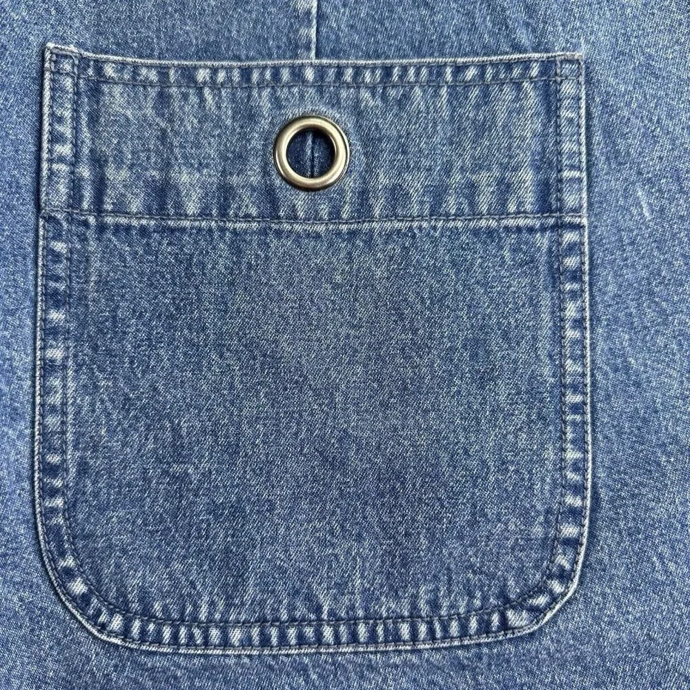 CJ Banks Shorts Womens 18W Blue Flat Front High Rise Cotton Pockets Medium Denim - Picture 12 of 16